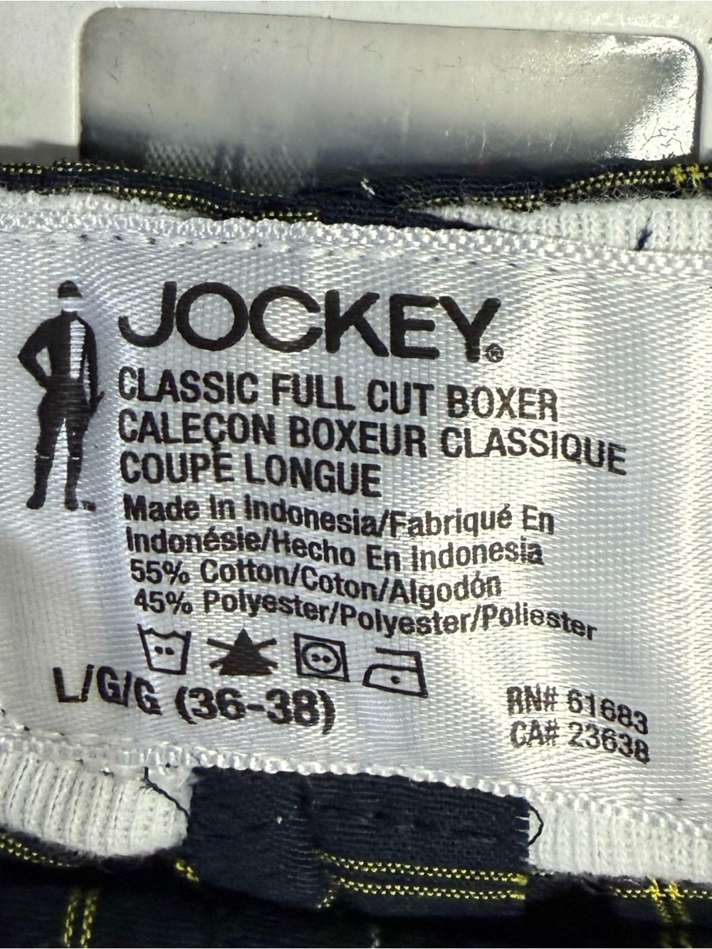 NWT Jockey Classics Full Cut Boxer Shorts Large 36-38 2-Pack Plaid StayNew - Picture 4 of 5